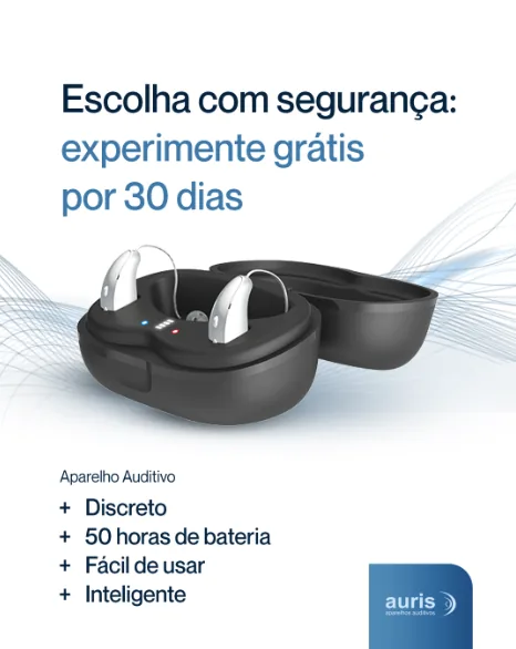 Anúncio Auris: escolha com segurança, experimente grátis por 30 dias