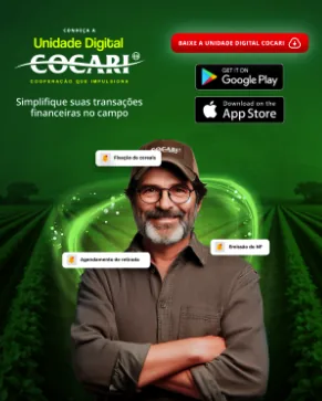 Anúncio Unidade Digital Cocari: simplifique suas transações financeiras no campo
