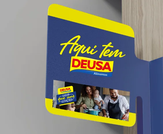 Wobbler de PDV Deusa Alimentos: Aqui tem Deusa