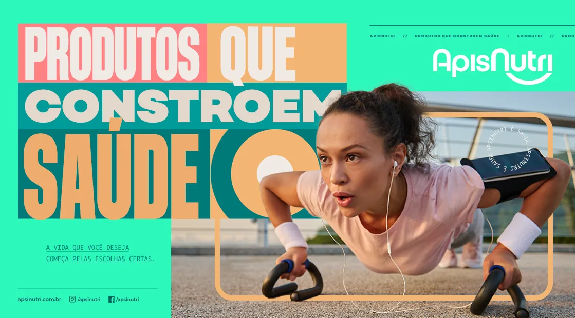 Key visual do posicionamento de marca da Apisnutri