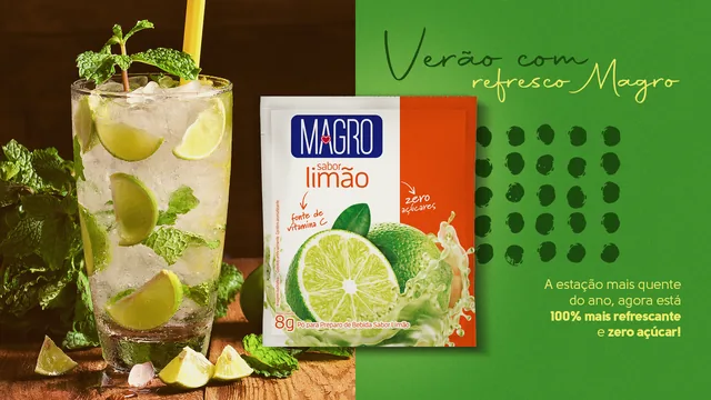 Magro · Verão com refresco zero açúcar