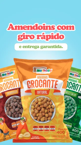 Anúncio de amendoim com giro rápido Machado
