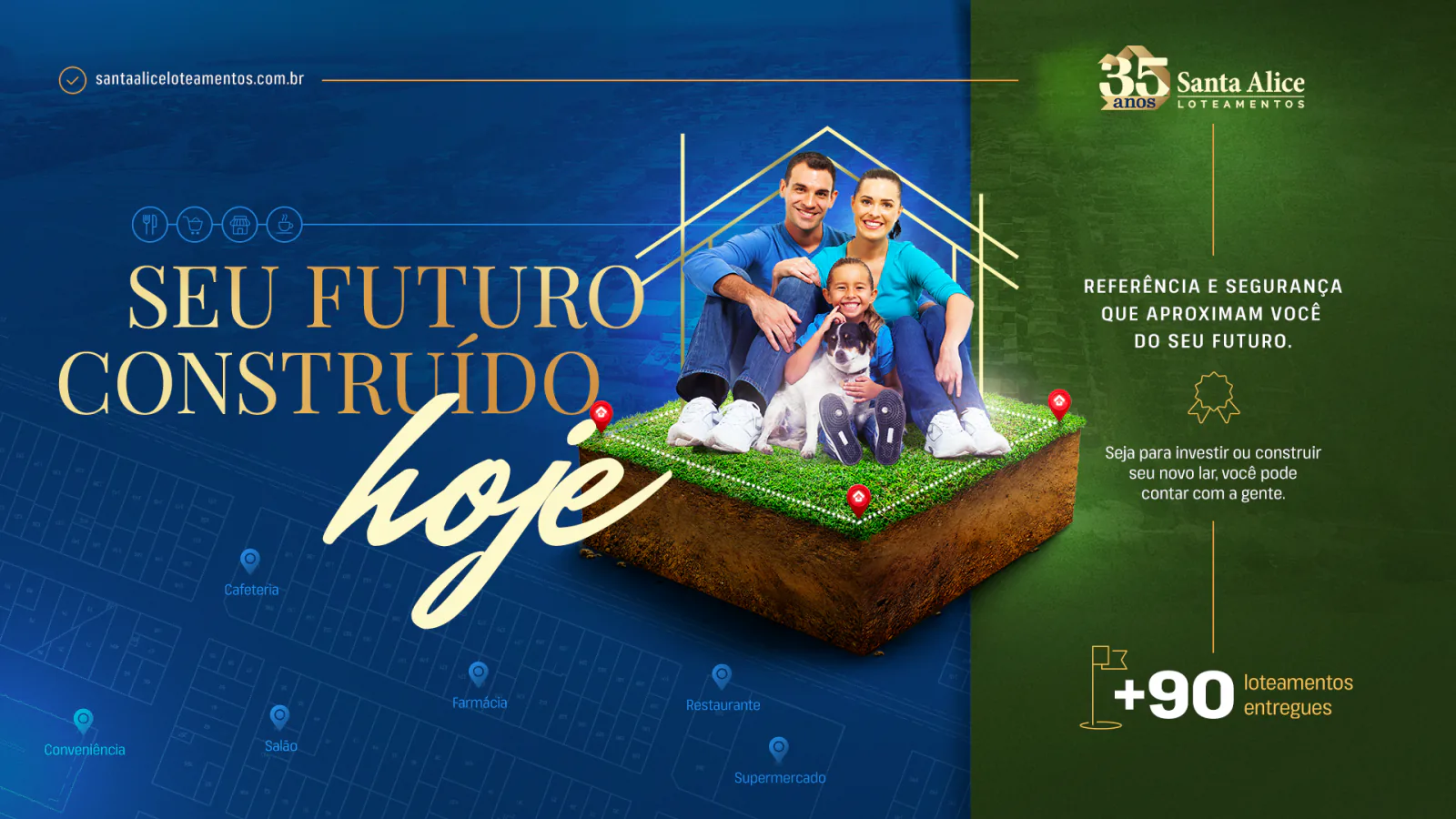 Santa Alice Loteamentos · Seu futuro construído hoje