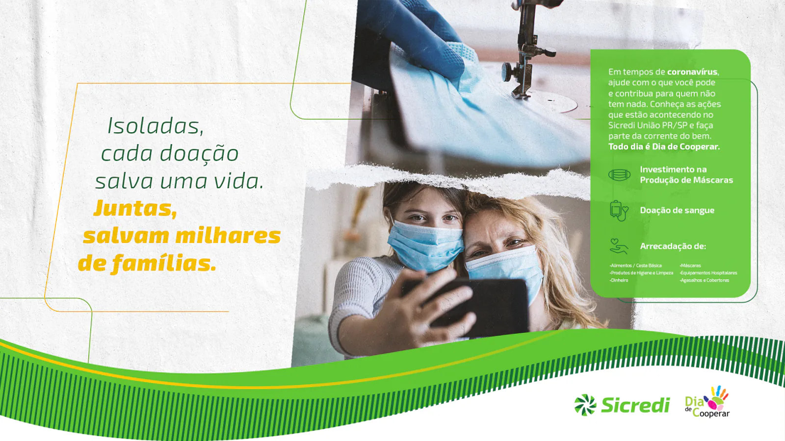 Sicredi · Dia de Cooperar — cada doação salva uma vida